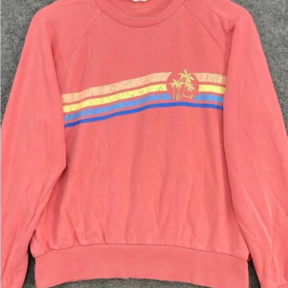 Oneill coral Sweatshirt with Striped Design